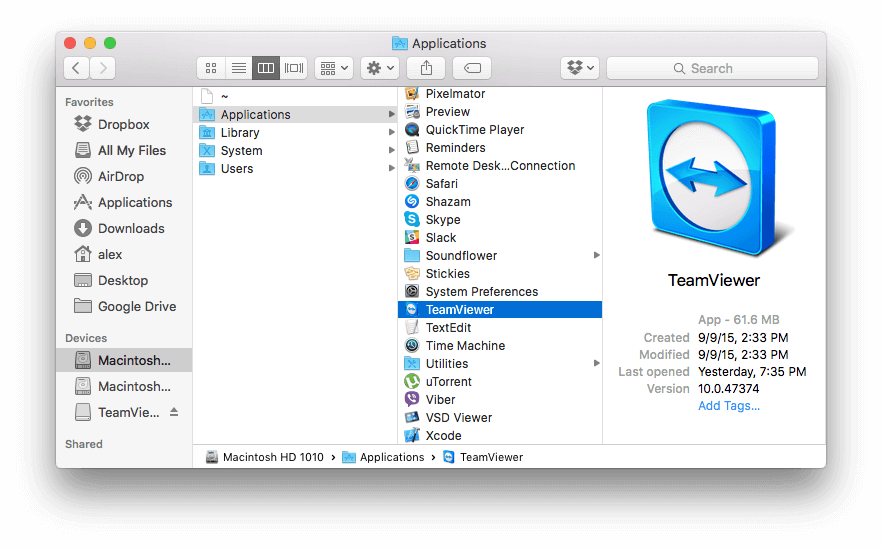 download teamviewer version 10 for mac